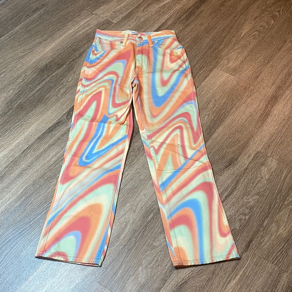 Wrangler Kids Colorful Swirl Pants - Orange and Blue